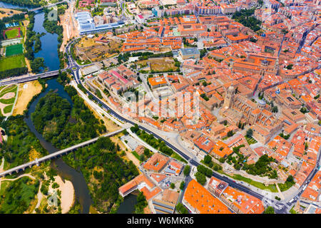 Vue panoramique du centre historique de la ville de Salamanque, Espagne Banque D'Images