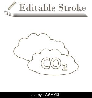 CO 2 icône de nuage. Conception simple course éditable. Vector Illustration. Illustration de Vecteur