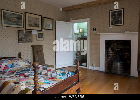 Jane Austen's ancien brique rouge accueil sur la succession, Chawton Hampshire, England, UK, elle s'y installe en 1809 pour les huit dernières années de sa vie. Banque D'Images