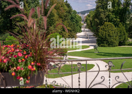 Promenade dans le parc Tivoli jakopic Banque D'Images