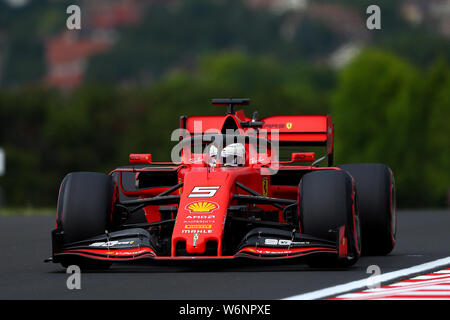 Budapest, Hongrie. 2 août 2019. # 05 Sebastian Vettel, Scuderia Ferrari. GP de Hongrie, Budapest, 2-4 août 2019 Budapest 02/08/2019 GP Hongrie Championnat de Formule 1 2019 Photo Course Federico Basile/Insidefoto insidefoto Crédit : srl/Alamy Live News Banque D'Images