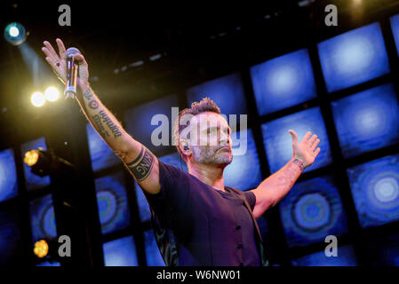 Modène, Italie. 29 juillet, 2019. Filippo Neviani Nek au Radio Bruno Estate événement musical les photos sont de l'étape de Modène. Credit : Enrico Ballestrazzi/Pacific Press/Alamy Live News Banque D'Images