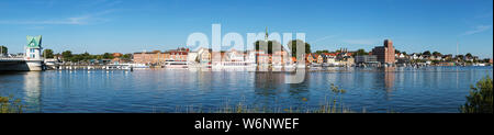 Vue panoramique de la ville de Kappeln Schlei sur inlet, Schleswig-Holstein, Allemagne Banque D'Images