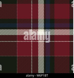 L'ECOSSE Tartan plaid seamless vector pattern. Rétro arrière tissu. Vérifiez Vintage carré couleur texture géométrique pour l'impression textile, du papier d'emballage Illustration de Vecteur