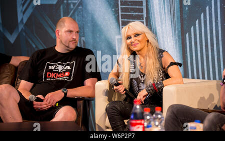 Le Wacken, Deutschland. 27 juillet, 2019. Le Wacken, Allemagne 01.08. - 03.08.2019 : Wacken Open Air - WAO - 2019 Légende Rock Doro Pesch DKMS à Gesellschaft. Utilisation dans le monde entier | Credit : dpa/Alamy Live News Banque D'Images