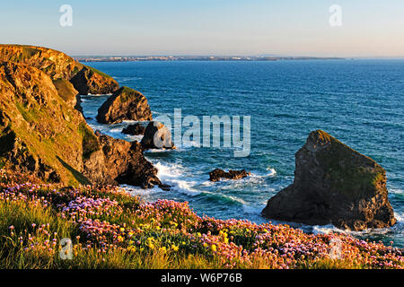 Sunset Coast Cornwall Banque D'Images