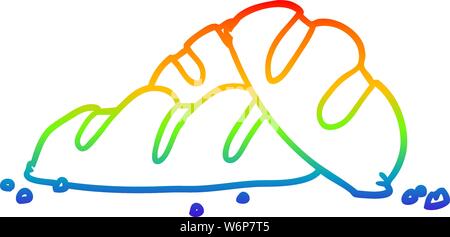 La ligne de gradient d'un dessin de miches de pain Illustration de Vecteur