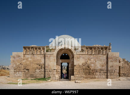 Palais omeyyade à La Citadelle d'Amman, Jordanie Banque D'Images