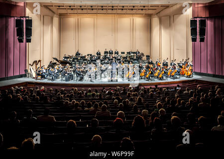 L'Orchestre Symphonique de Porto Rico, Luis A. Ferre Centre des arts de la scène (Bellas Artes), San Juan, Puerto Rico Banque D'Images