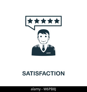 Symbole de satisfaction. Signe créatif de la collection Icons. Icône de satisfaction à plat remplie pour ordinateur et mobile Banque D'Images