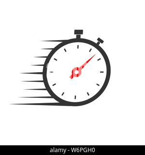 Livraison rapide icône vecteur avec minuterie . Modèle pour votre conception Illustration de Vecteur