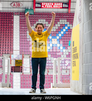 Edimbourg, Ecosse, Royaume Uni, 2 août 2019. Edinburgh Festival Fringe : Photocall avant le Festival International d'Édimbourg Aberdeen Investissements Standard LA concert Phil au conducteur de Murrayfield avec Gustavo Dudamel. Événement d'ouverture : LA Phil au stade de Murrayfield, accueil à Cœur football club Banque D'Images