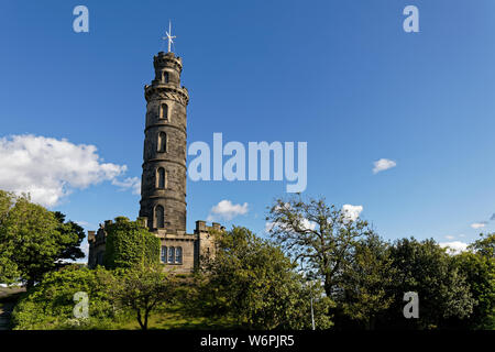 Nelson monument à Calton Hill - Édimbourg, Écosse, Royaume-Uni Banque D'Images