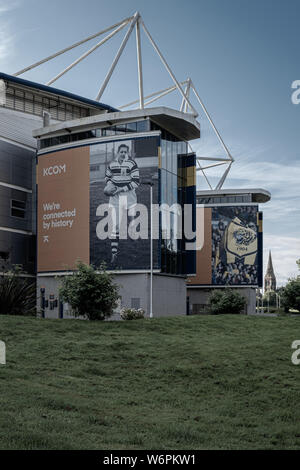 KCOM Stadium, Hull, Royaume-Uni. Accueil du club de football anglais de la ville de Hull et Hull FC Super League rugby league club. Banque D'Images