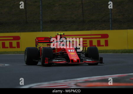 Budapest, Hongrie. 09Th Aug 2019. # 16 Charles Leclerc, Scuderia Ferrari. GP de Hongrie, Budapest, 2-4 août 2019. Agence Photo crédit : indépendante/Alamy Live News Banque D'Images