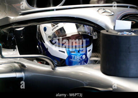 Budapest, Hongrie. 02 août, 2019. Valtteri Bottas de Mercedes AMG Petronas Motorsport lors d'usages pour la F1 Gran Prix de Hongrie Crédit : Marco Canoniero/Alamy Live News Banque D'Images