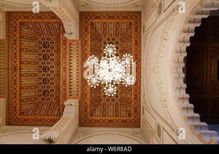 Casablanca, Maroc : 01 mars, 2019:intérieur de la mosquée Hassan II à Casablanca, Maroc, Afrique. Banque D'Images