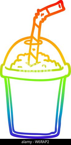 La ligne de gradient dimensions d'un smoothie glacé Illustration de Vecteur