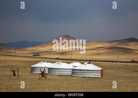 Paysage près de Tsonjin Boldog. La Mongolie Banque D'Images