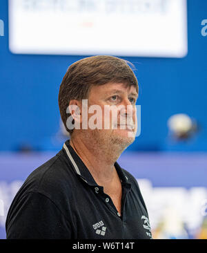 Berlin, Deutschland. 09Th Aug 2019. coach Frank EMBACHER, sur 02.08.2019 championnats de natation 2019 allemand, à partir de la 01.08. - 04.08.2019 à Berlin/Allemagne. Utilisation dans le monde entier | Credit : dpa/Alamy Live News Banque D'Images