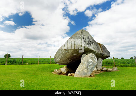 Le Brownshill Dolmen, officiellement connu comme Kernanstown Cromlech, un magnifique granit mégalithique capstone, pesant environ 103 tonnes, situé dans des pays Banque D'Images