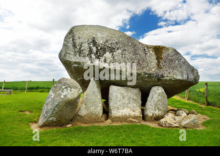 Le Brownshill Dolmen, officiellement connu comme Kernanstown Cromlech, un magnifique granit mégalithique capstone, pesant environ 103 tonnes, situé dans des pays Banque D'Images