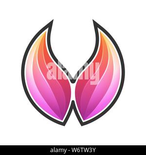 Fleurs de scénario avec des couleurs vives. Un logo pour les entreprises autour de la beauté ou la nature. Concevoir pour les marques et les étiquettes. Illustration de Vecteur