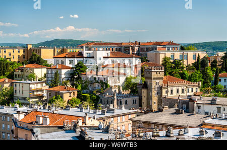 Vue aérienne de l'Observatoire Astronomique de Trieste (Italie) Banque D'Images