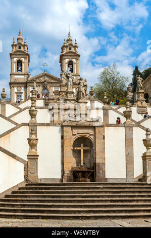 Vue sur la cathédrale de Bom Jesus do Monte. Braga, Portugal Banque D'Images