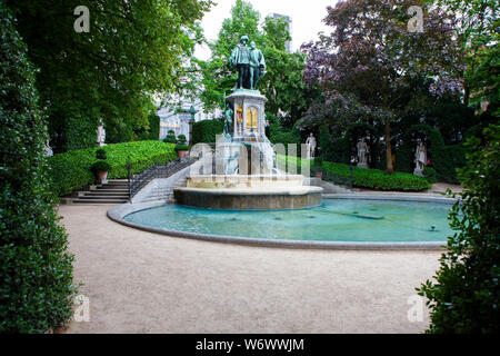 Square du Petit Sablon, parc public à Bruxelles, Belgique Banque D'Images
