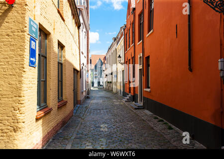 Ruelle colorée dans Brugge, Bruges, Belgique Banque D'Images