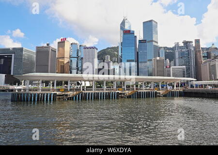 Victoria Harbour par jour, Hong Kong Banque D'Images
