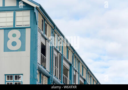 Wharf 8, aujourd'hui un ensemble d'hôtels et d'appartements est un Finger Wharf situé à Woolloomooloo Bay sur Cowper Wharf Road, Woolloomooloo, Sydney Australie Banque D'Images