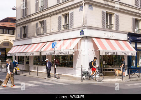 Paris maison Mulot - Store front de Boulangerie et patisserie Moulot dans le Saint Germain des Prés de Paris, France, Europe. Banque D'Images