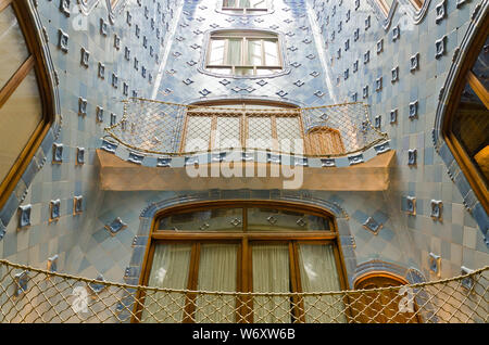 Intérieur et chambres intérieures création de Gaudi Casa Batlo. Barcelone, juin 2014 Banque D'Images