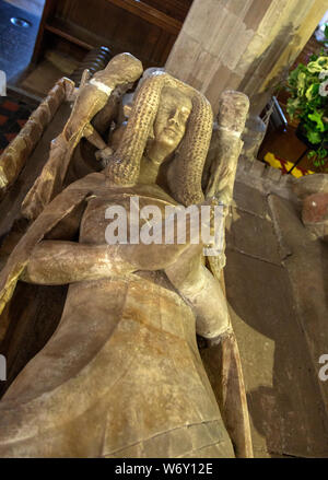 Eglise de Saint Mary, Berkeley, Gloucestershire, tombeau de Thomas Berkeley 1326-1361 et son épouse Katherine Banque D'Images