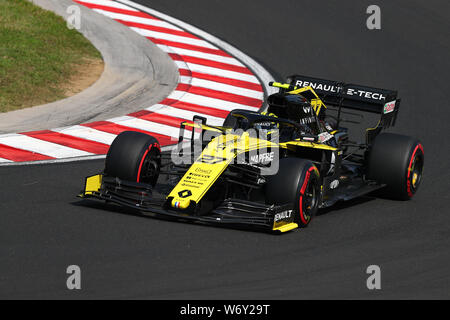 Budapest, Hongrie. 03e Août, 2019. Nico Hülkenberg de Renault F1 Team sur la voie pendant les qualifications pour le Grand Prix F1 de Hongrie Banque D'Images