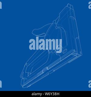 Construction contour agrafeuse. Vector Illustration de Vecteur