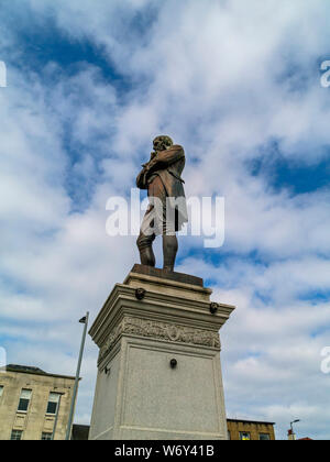 Statue de Robert Burns, Burns Square, Ayr, Ayrshire du Sud, Ecosse, Royaume-Uni Banque D'Images