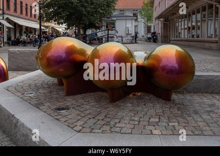 Gothenburg, Suède - Juillet 19, 2019 : Avis d'une œuvre d'art dans le quartier Haga de Göteborg, Suède. Banque D'Images