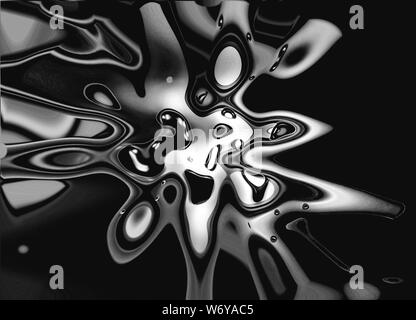 Raconter UNE BLAGUE : cette série de dessins graphiques détaille la distorsion de fragment à un haut-parleur avec un anneau dessus révélant la caricature désorganisée comme des visages. Banque D'Images