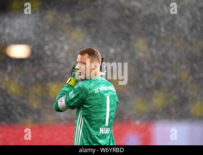 Dortmund, Allemagne. 06Th Aug 2019. Soccer : DFL Supercup, Borussia Dortmund - Bayern Munich en parc Signal Iduna. Le gardien bavarois Manuel Neuer. Credit : Marius Becker/dpa/Alamy Live News Banque D'Images