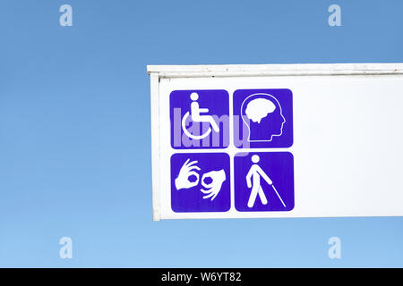 Deaf dumb blind mobilité et santé mentale sign Banque D'Images