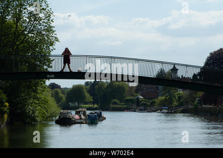 Personne sur le pont d'Eel Pie UK Twickenham Banque D'Images