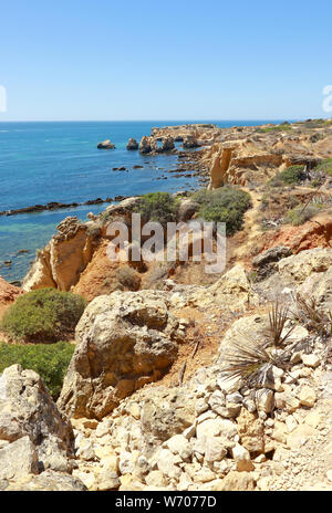 Caminho da Baleeira donnant sur l'Atlantique réserve naturelle Banque D'Images