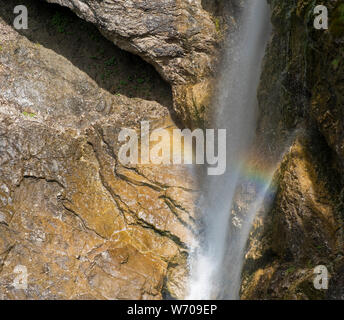 Staubfall sur le Chemin des Contrebandiers traversant la frontière allemande et autrichienne, l'Autriche, l'Europe. Banque D'Images