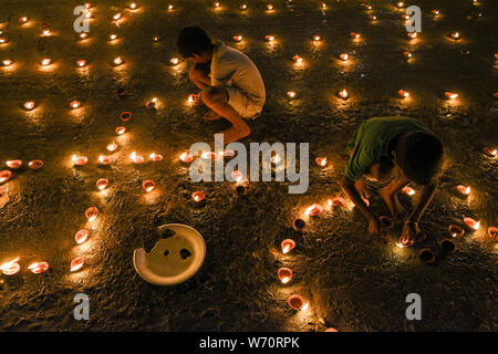 Dev Deepavali fête à Kolkata. Banque D'Images