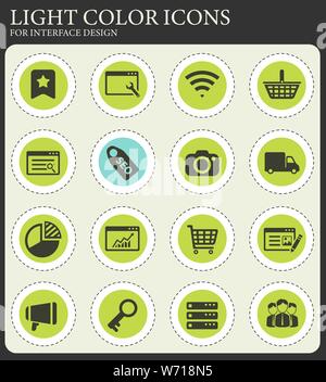 SEO et développement web icons pour symboles simplement Illustration de Vecteur