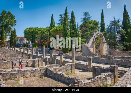 Vestiges romains sur le site de Puymin à Vaison la Romaine en Provence-Alpes-Côte d'Azur, France Banque D'Images