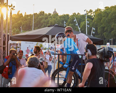 Malaga, Espagne. 25 août, 2018. La Vuelta. Nairo Quintana. Banque D'Images